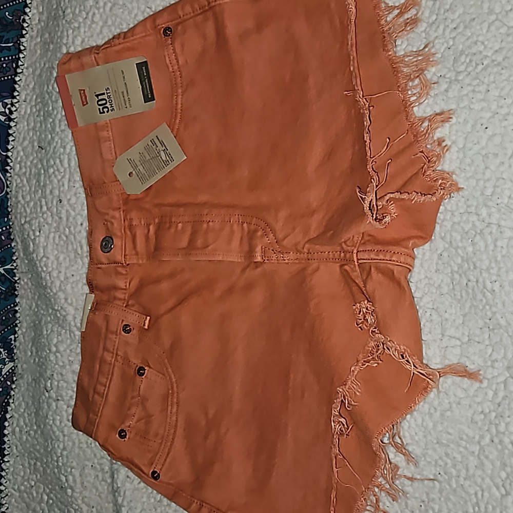 Levi's 501 Rust High Rise Shorts NWT Size 29